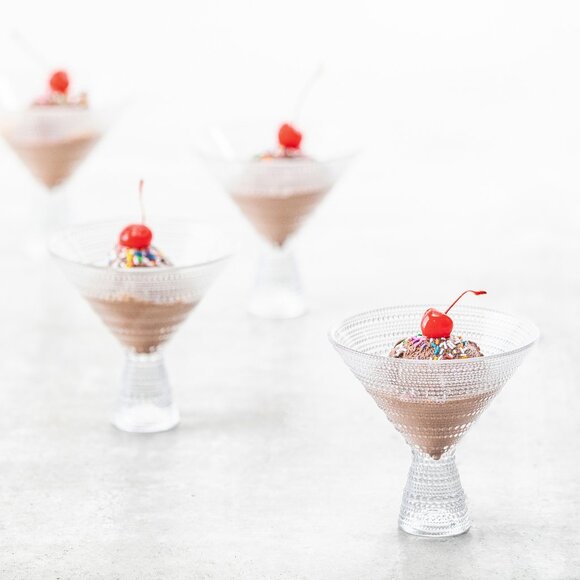 Fortessa Jupiter Beaded Hobnail Clear Martini Glass, Set of 2, New Year Party - Picture 5 of 6